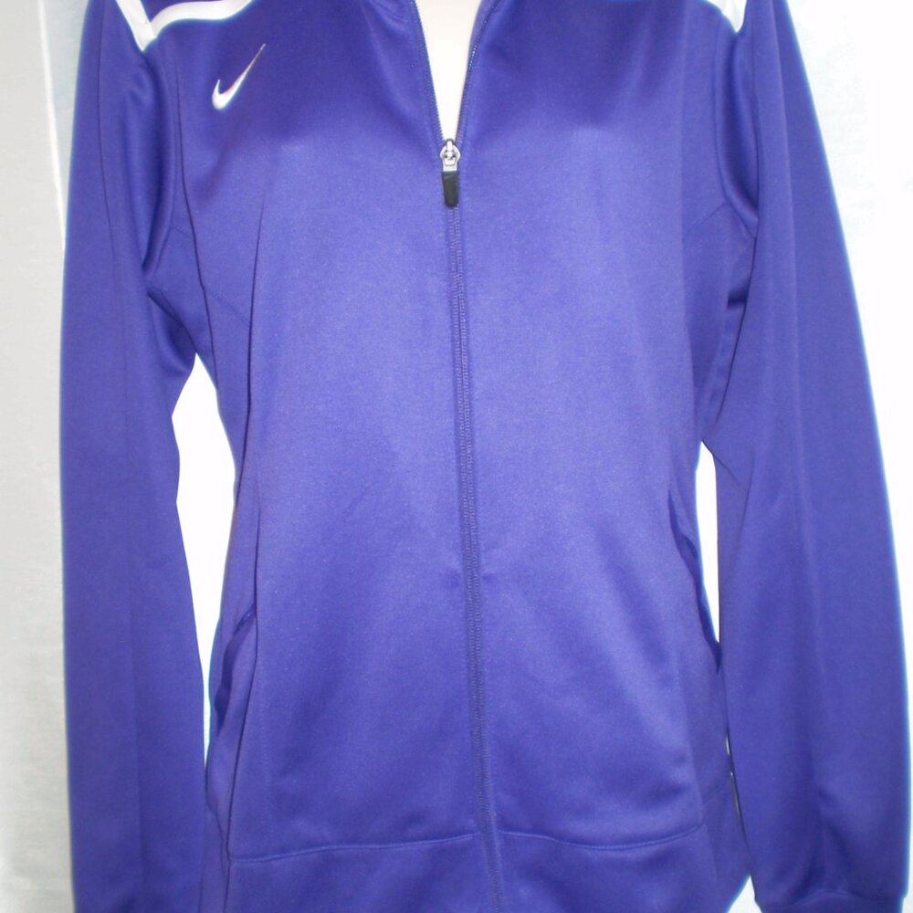 NIKE DRI FIT PURPLE LONG SLEEVE ACTIVE RUNNING JACKET SZ L - Picture 2 of 5